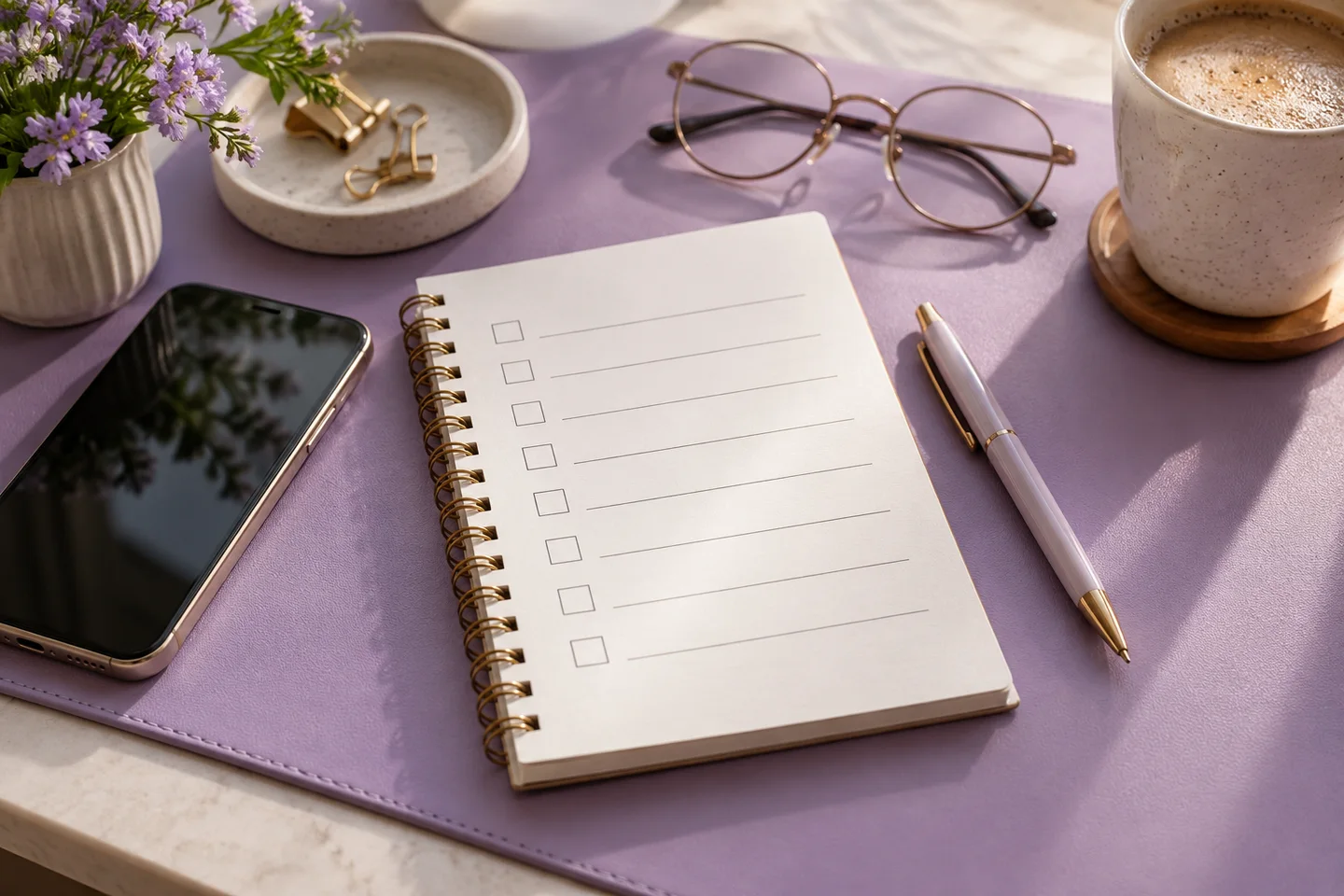 Quaderno per raccogliere le domande prima di scegliere un servizio